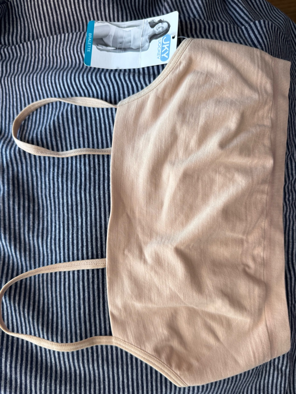 Jockey JKY Nude Seamless Bandeau Bralette with Thin Straps -- M --New never worn
